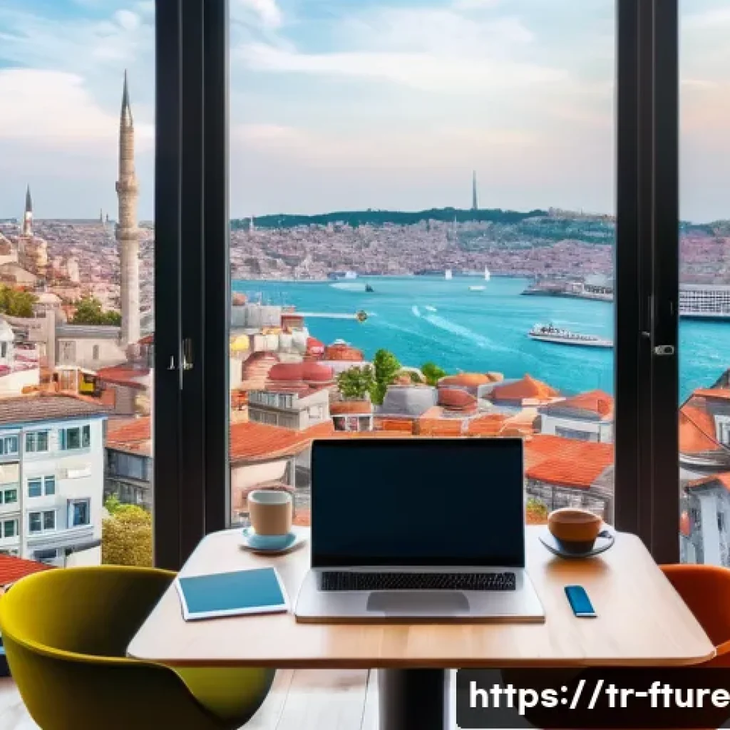 불확실성을 극복하는 포괄적 전략 - A professional Turkish office setting during a pandemic, featuring a diverse team of adults collabor...